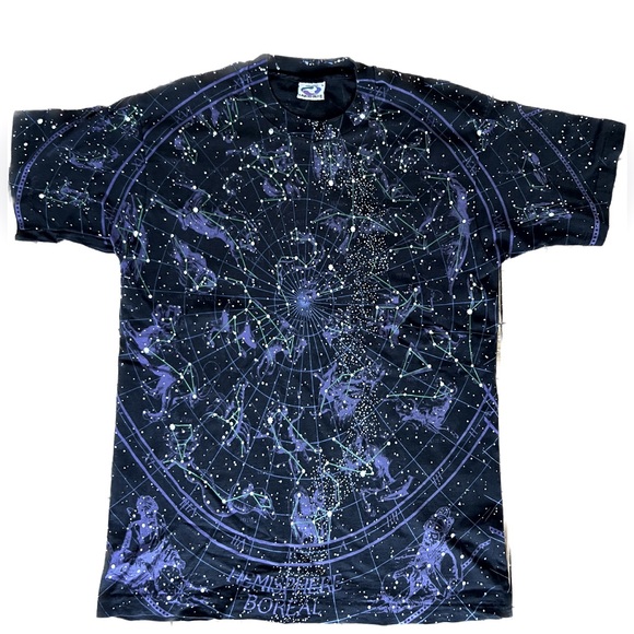 Liquid Blue Other - VINTAGE 1993 Liquid Blue Constellation Astrology All Over Print t-shirt men’s L